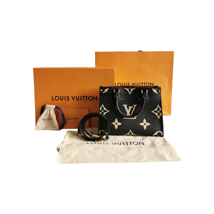 Louis Vuitton Onthego PM Black Monogram Empreinte Leather