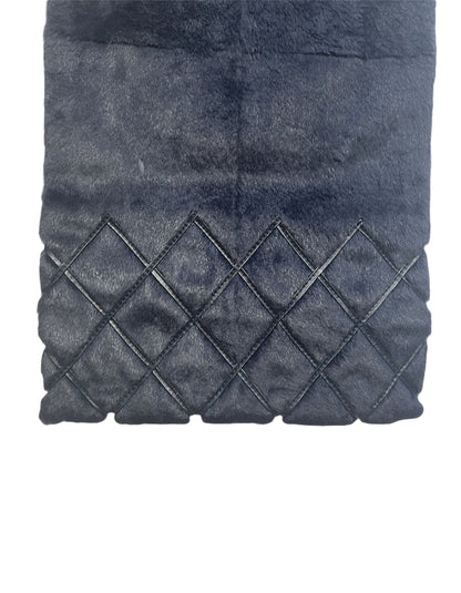 Chanel Navy Rabbit Fur Stole Scarf