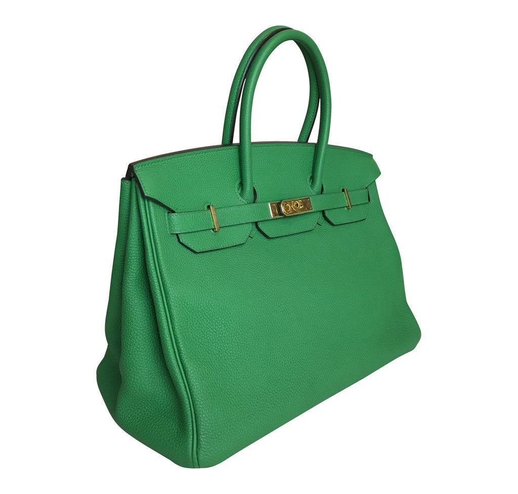 Hermes Birkin 35 Bamboo Green Togo GHW Bag