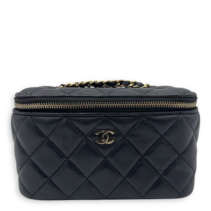 CC Vanity Bag Black in Lambskin, Gold hardware