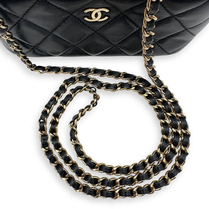 CC Vanity Bag Black in Lambskin, Gold hardware