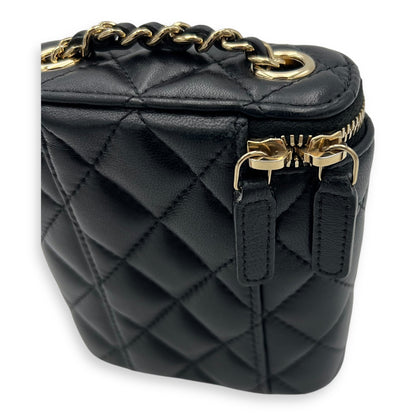 CC Vanity Bag Black in Lambskin, Gold hardware