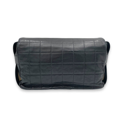 Chocolate Bar East West Star Flap Black Shoulder Bag in Lambskin, Gold hardware