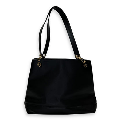 CC Vintage Black Tote Bag in Caviar Leather, Gold hardware