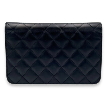 Cambon Wallet On Chain Black in Lambskin, Silver hardware