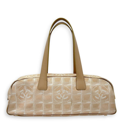 Travel Line Top Handle Bag Beige in Canvas, Gold hardware