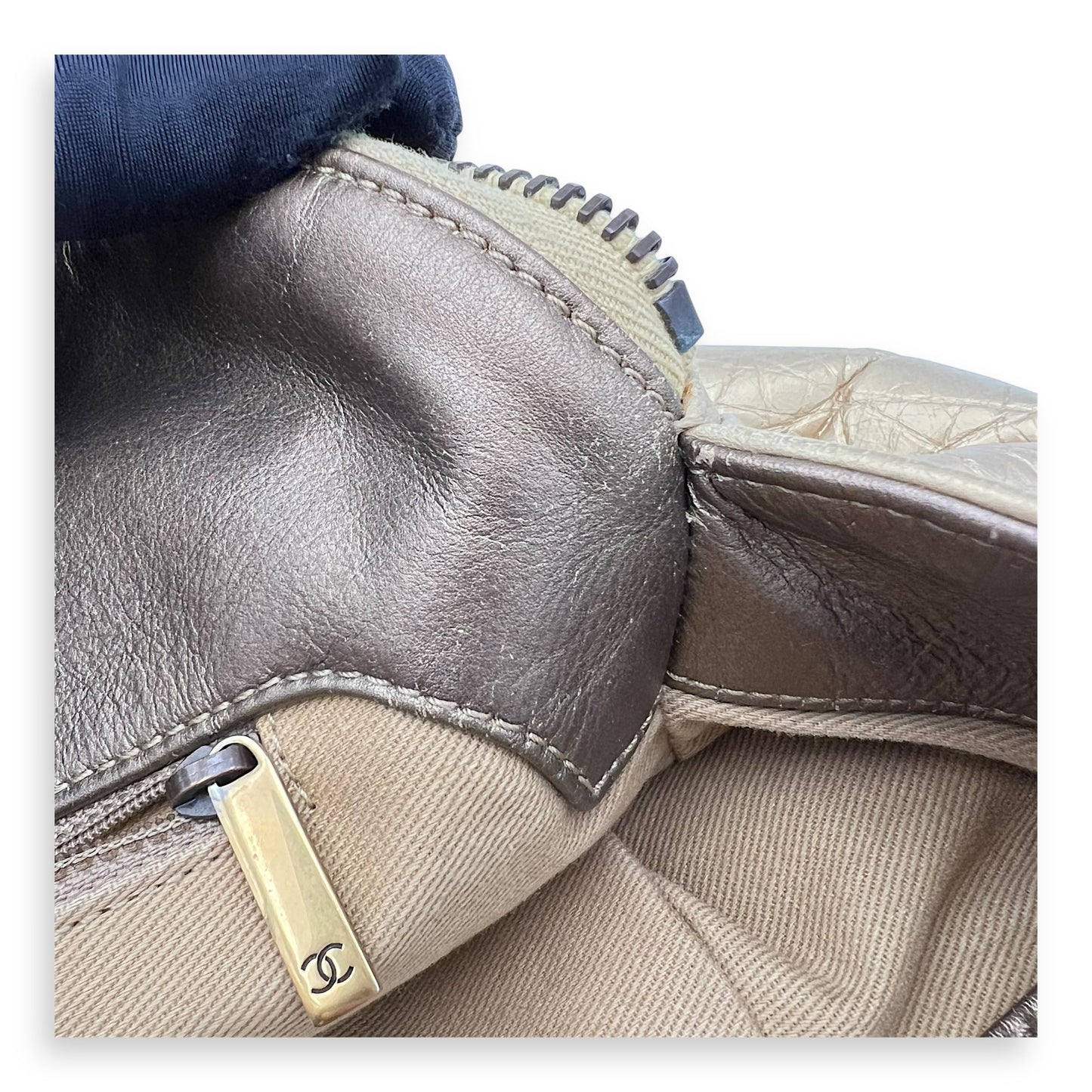 2 WAY BAG Top Handle Bag Gold in Calfskin, Brushed Gold hardware