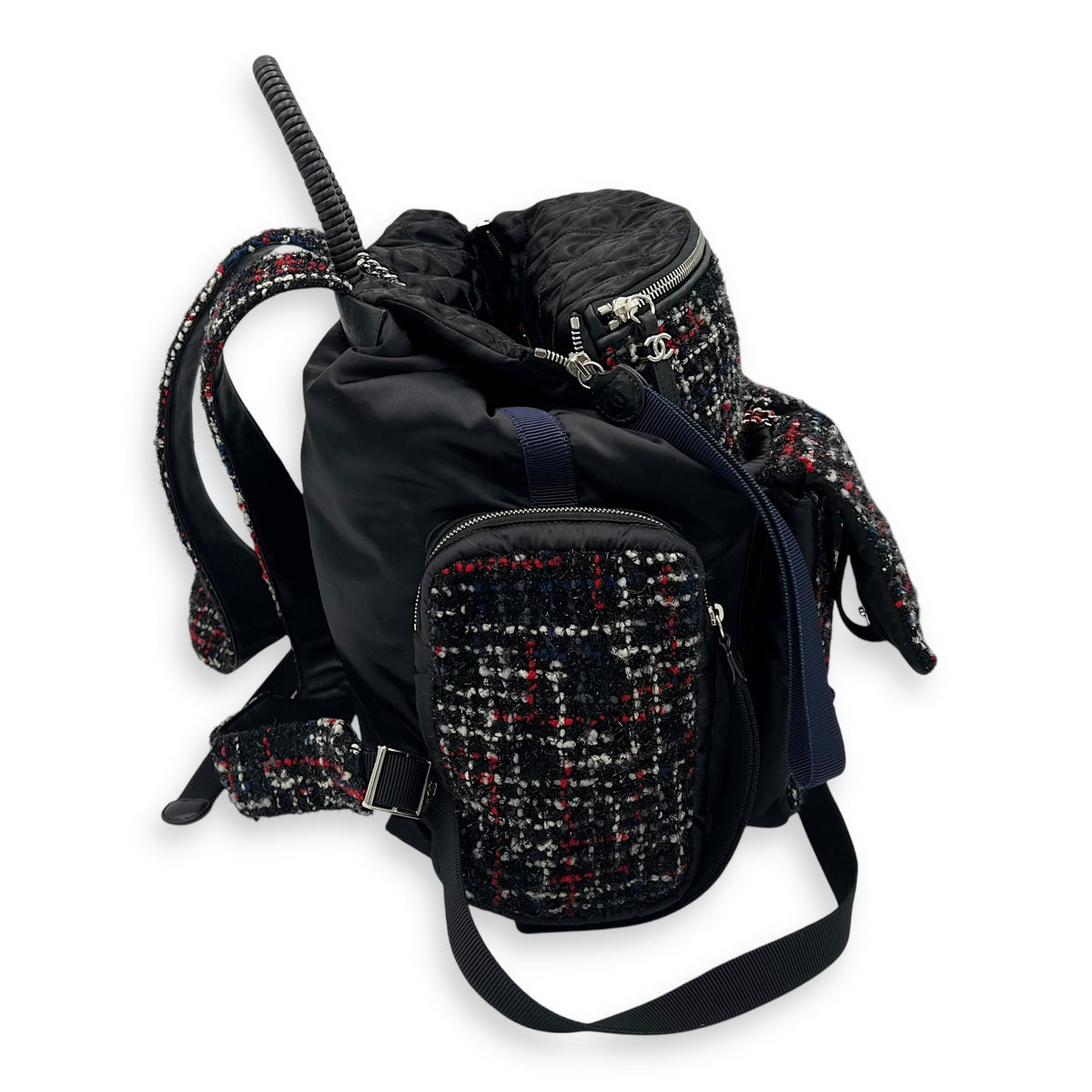 Astronaut  Backpack Multi-colour in Tweed, Silver hardware