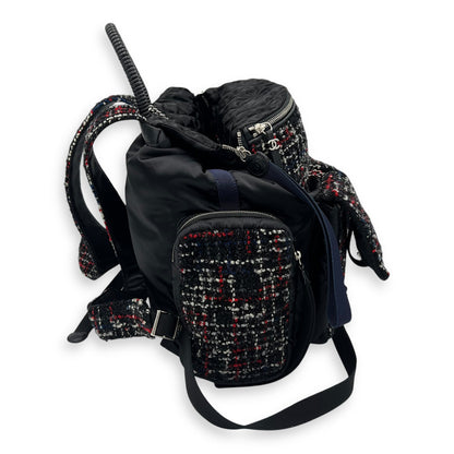 Astronaut  Backpack Multi-colour in Tweed, Silver hardware