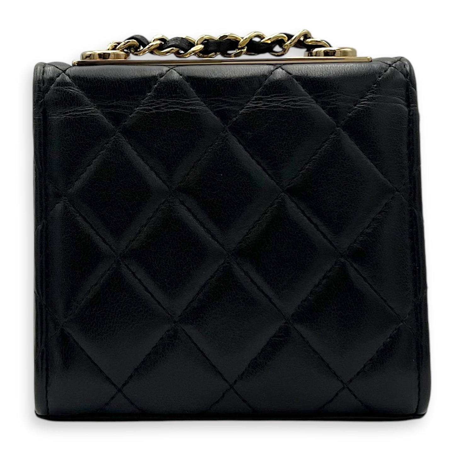 CC Crossbody Bag Black in Lambskin, Gold hardware