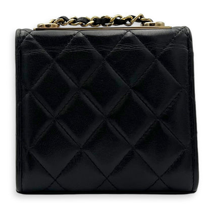 CC Crossbody Bag Black in Lambskin, Gold hardware