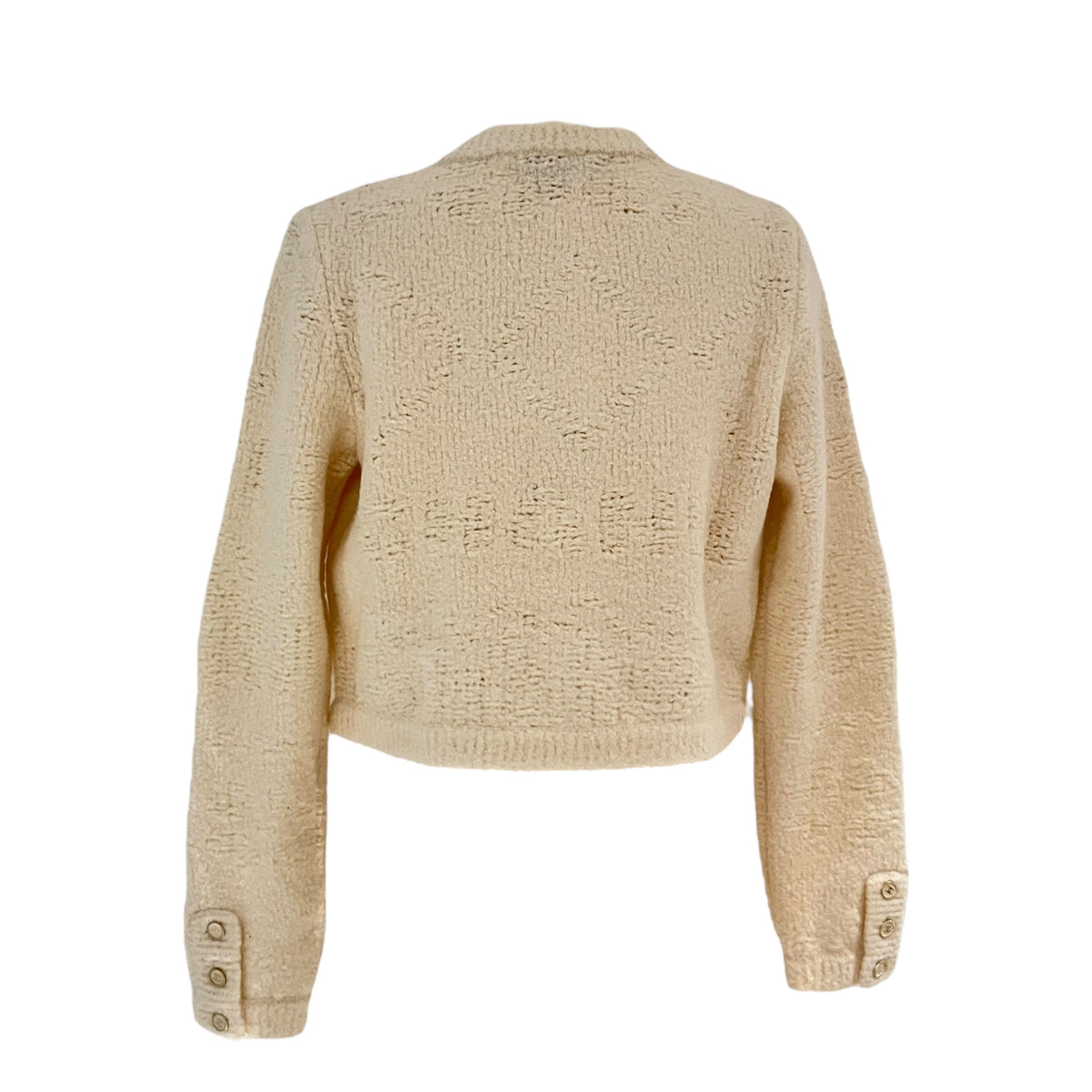 Cream crop igan FR36 cream Ready-To-Wear in Cashmere, Gold hardware