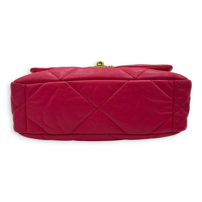 C19 Small Pink Crossbody Bag in Goat Leather, Mixed hardware