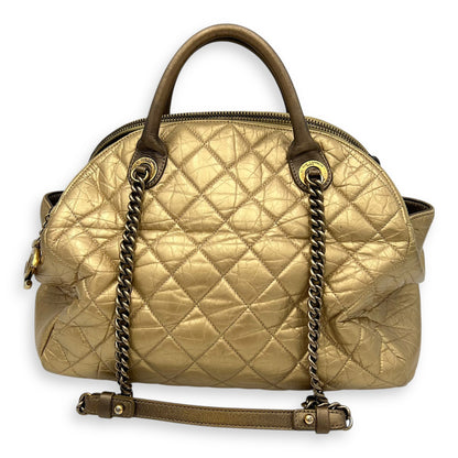 2 WAY BAG Top Handle Bag Gold in Calfskin, Brushed Gold hardware