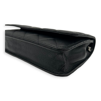 CC Wallet On Chain Black in Lambskin, Silver hardware