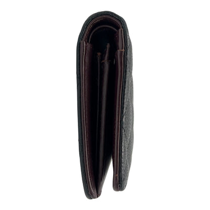 Classic Wallet Black in Caviar Leather, Gold hardware