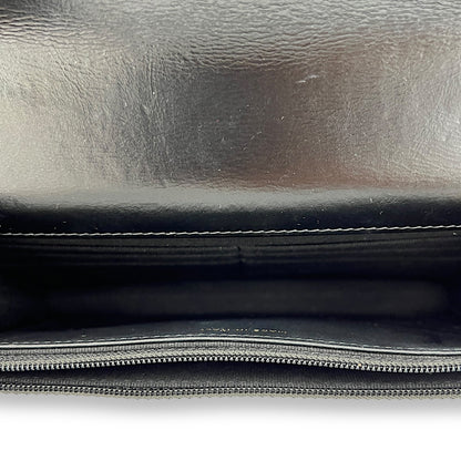 C19 Wallet On Chain Black in Lambskin, Silver hardware