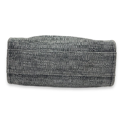 Deauville Tote Bag Medium Grey in Tweed , Silver Hardware