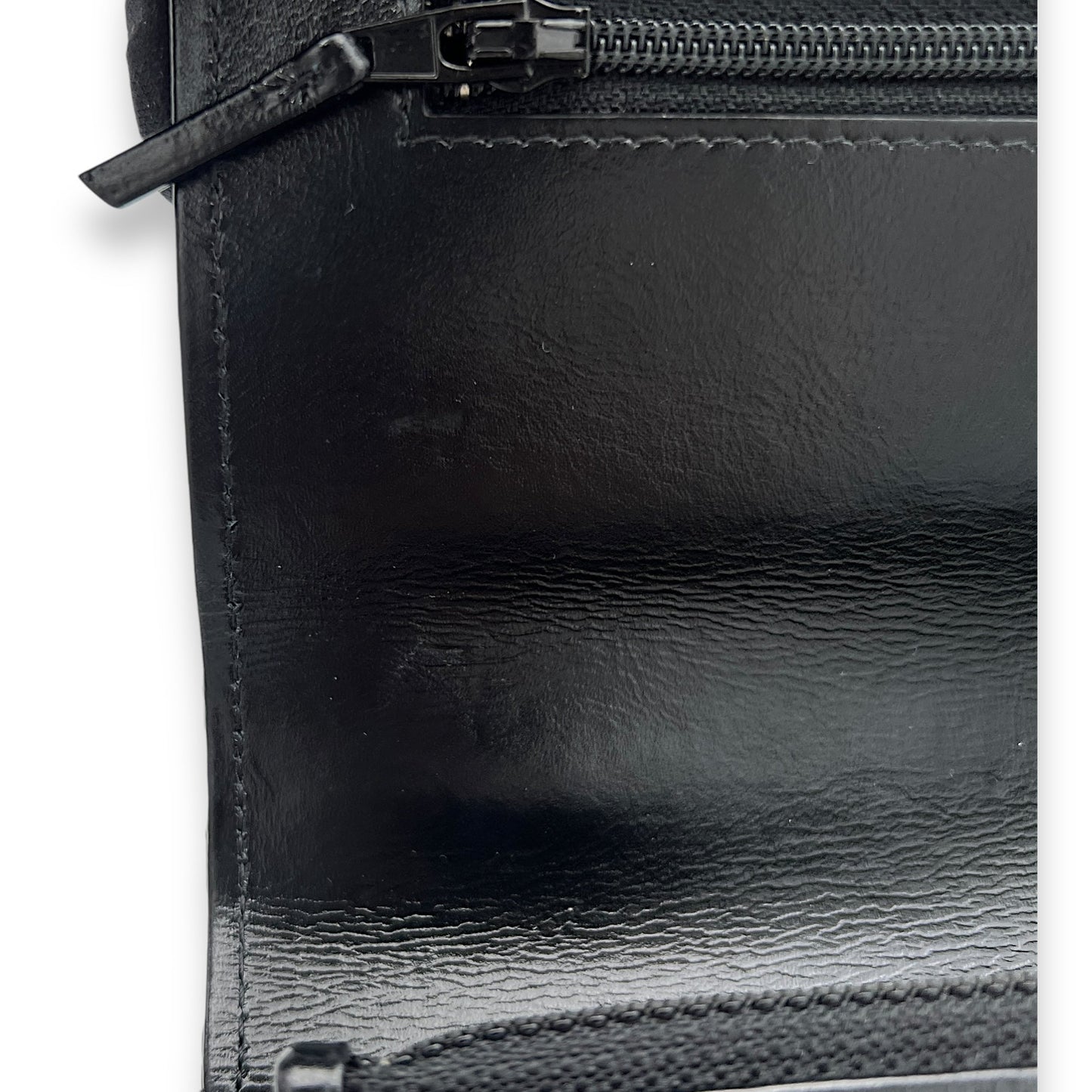 C19 Wallet On Chain Black in Lambskin, Silver hardware