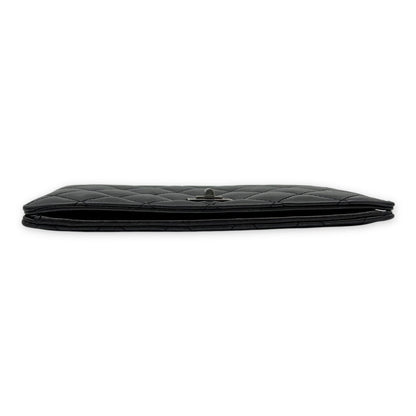 Reissue Wallet Black in Calfskin, Ruthenium hardware