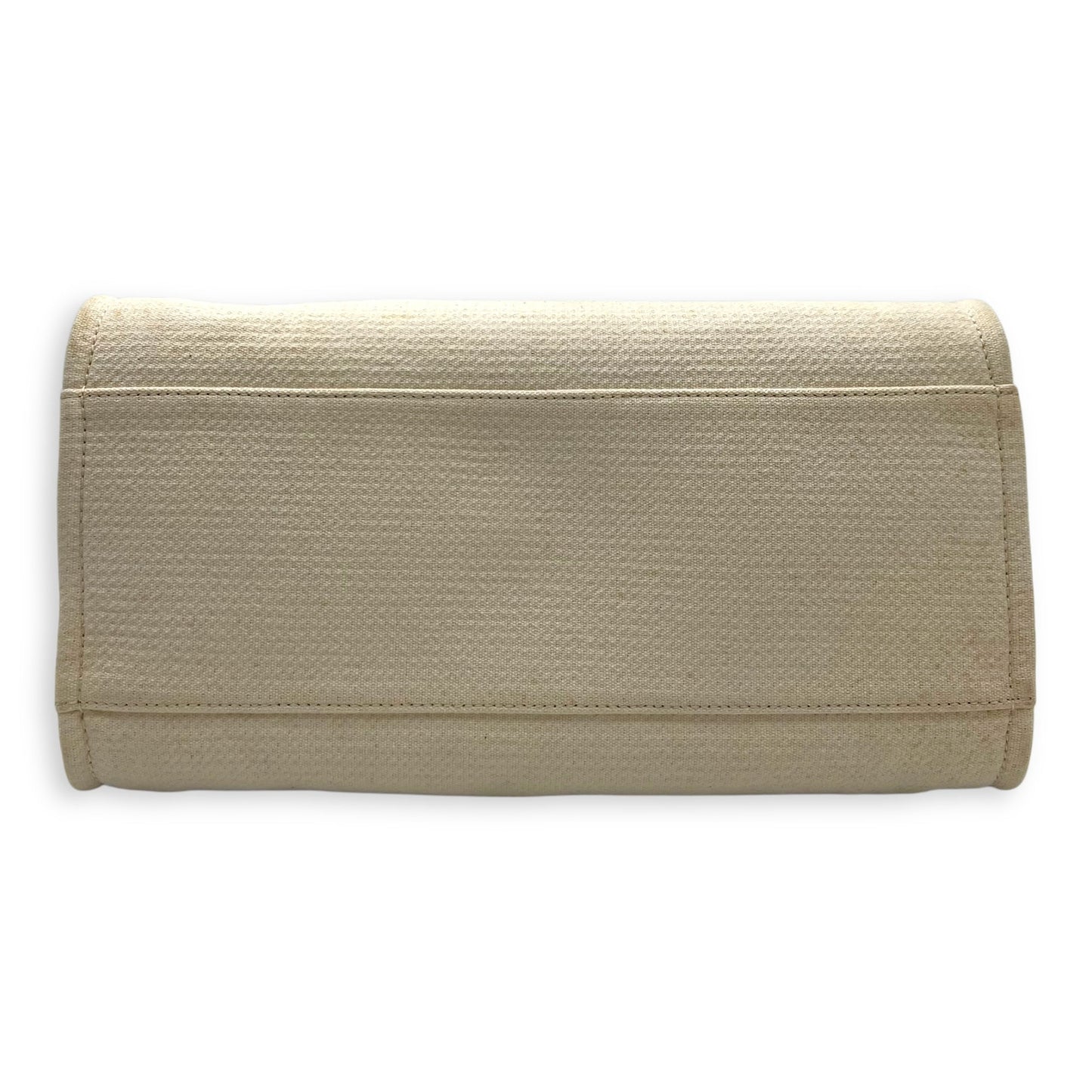 Deauville Tote Bag White in Canvas, Silver hardware