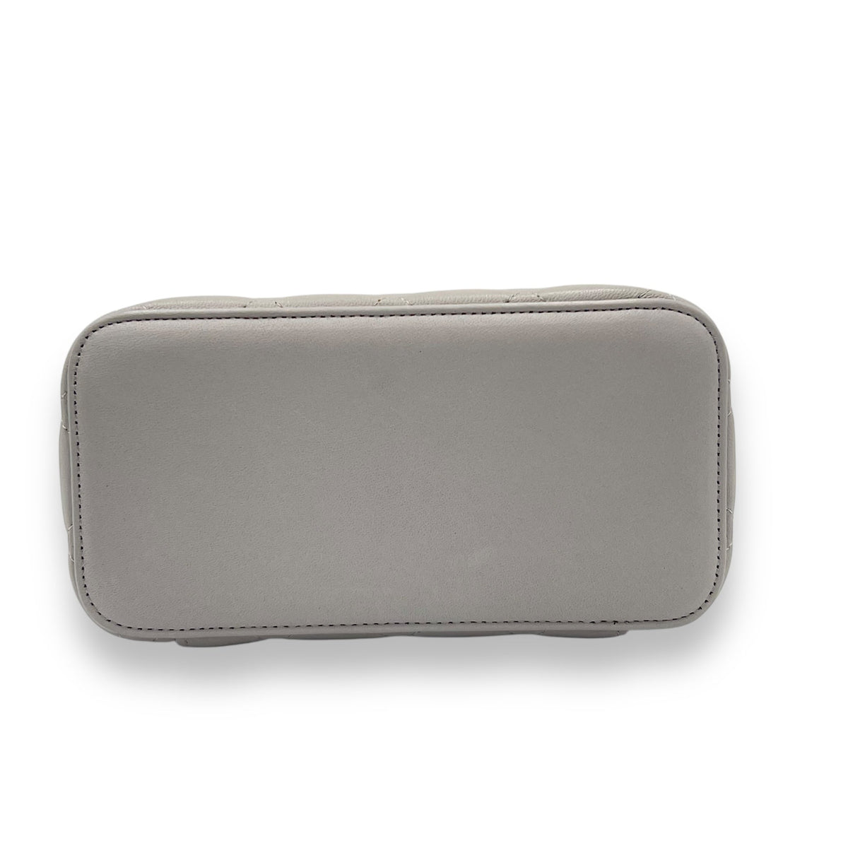 CC Vanity Bag Grey in Lambskin, Gold hardware