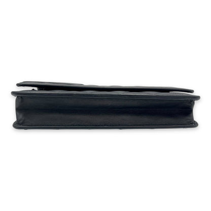 Cambon Wallet On Chain Black in Lambskin, Silver hardware