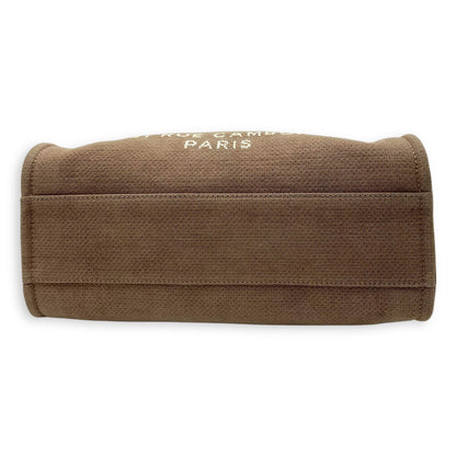 Deauville Tote Bag Brown in Canvas, Silver hardware