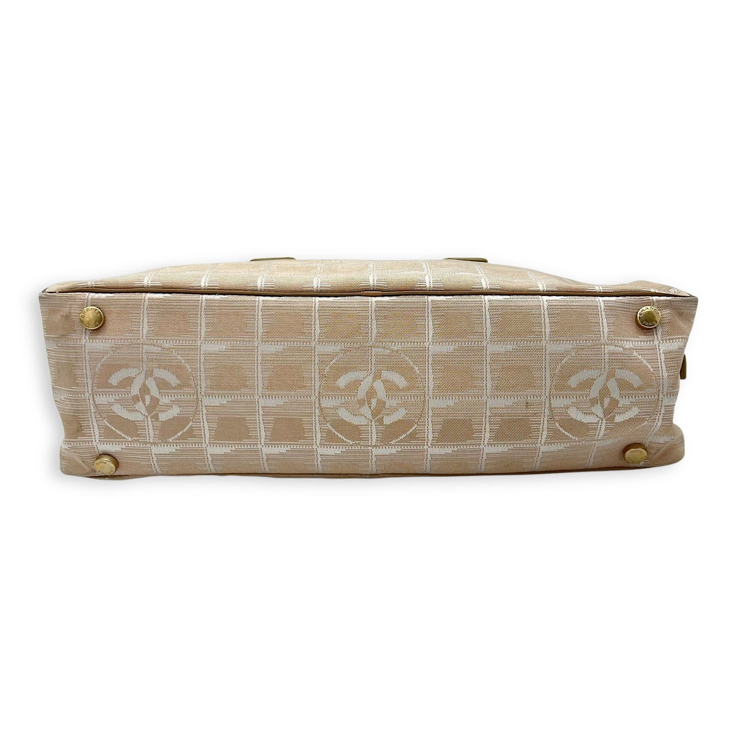 Travel Line Top Handle Bag Beige in Canvas, Gold hardware