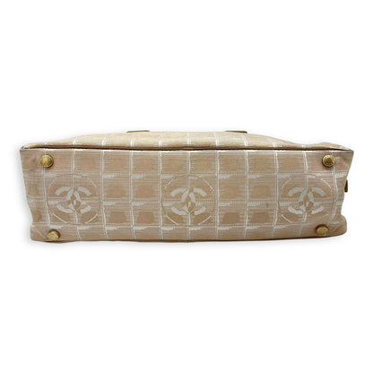Travel Line Top Handle Bag Beige in Canvas, Gold hardware