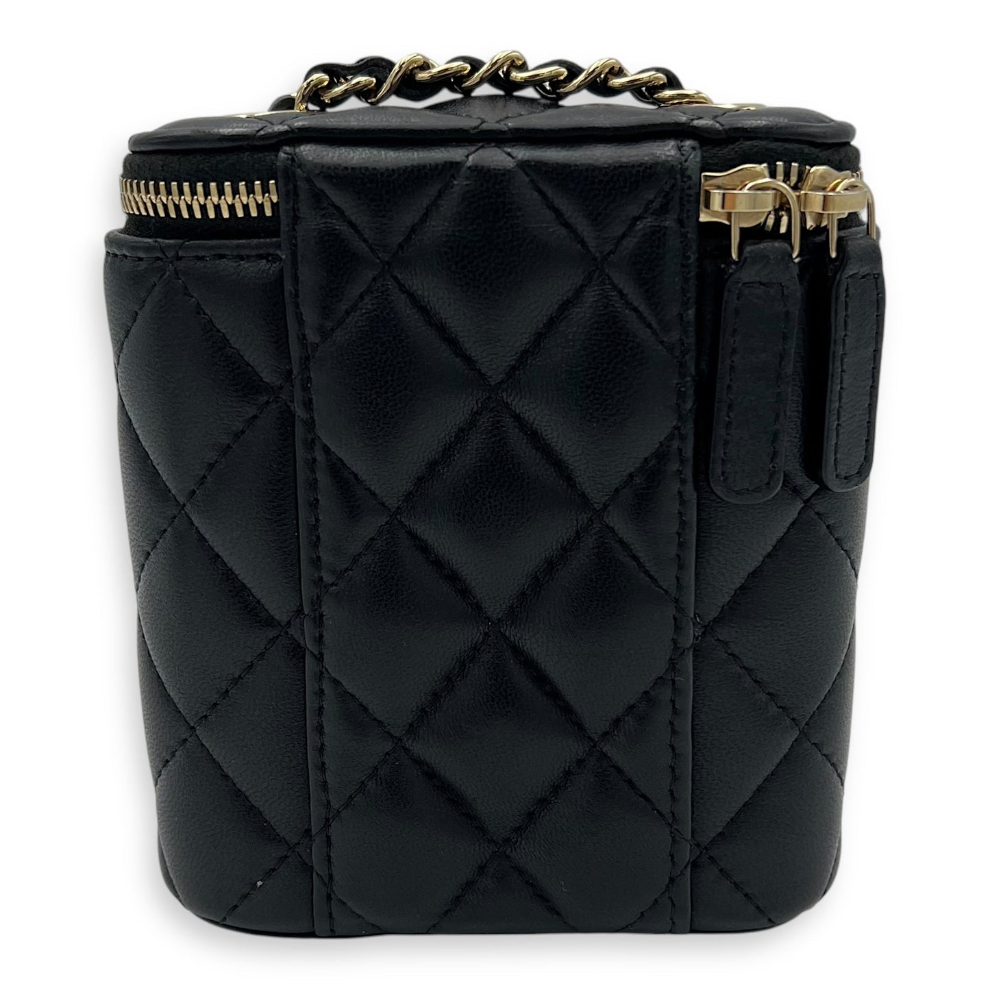 CC Vanity Bag Black in Lambskin, Gold hardware