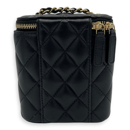 CC Vanity Bag Black in Lambskin, Gold hardware