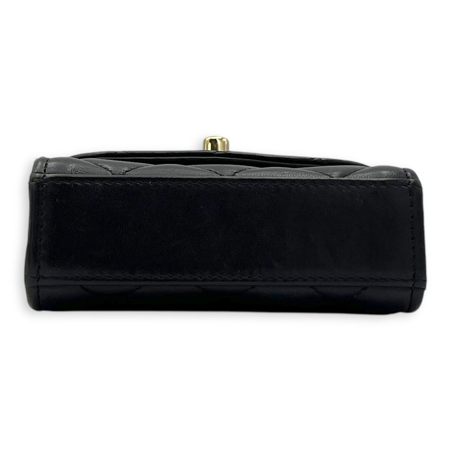 CC Crossbody Bag Black in Lambskin, Gold hardware