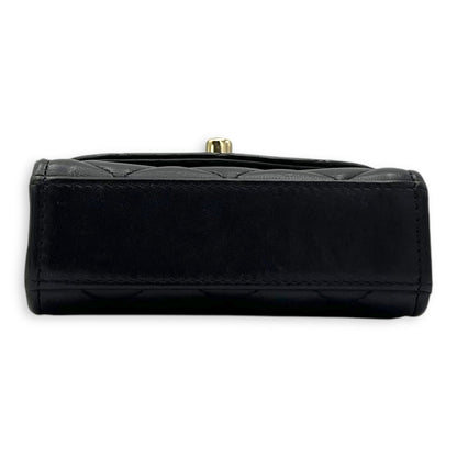 CC Crossbody Bag Black in Lambskin, Gold hardware