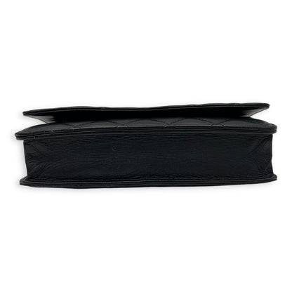 CC Wallet On Chain Black in Lambskin, Silver hardware