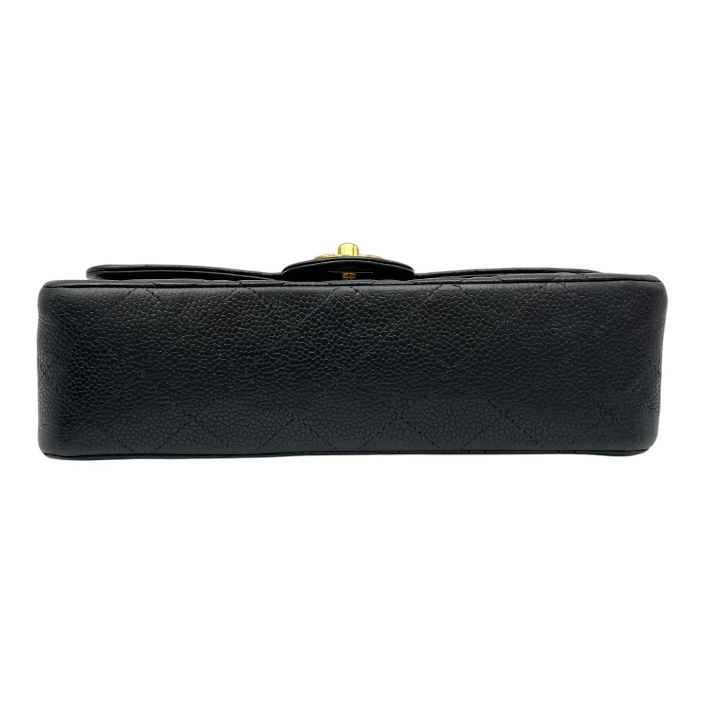 Classic Shoulder Bag Black in Caviar Leather, Gold hardware