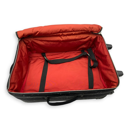 Suitcase Luggage Black in Nylon, Silver hardware