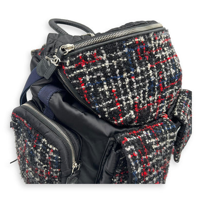 Astronaut  Backpack Multi-colour in Tweed, Silver hardware