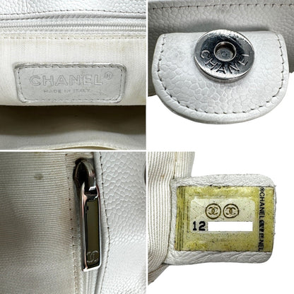 Chanel Vintage White Caviar Petite Shopping Tote PST