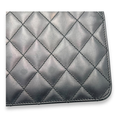 Cambon Wallet On Chain Black in Lambskin, Silver hardware