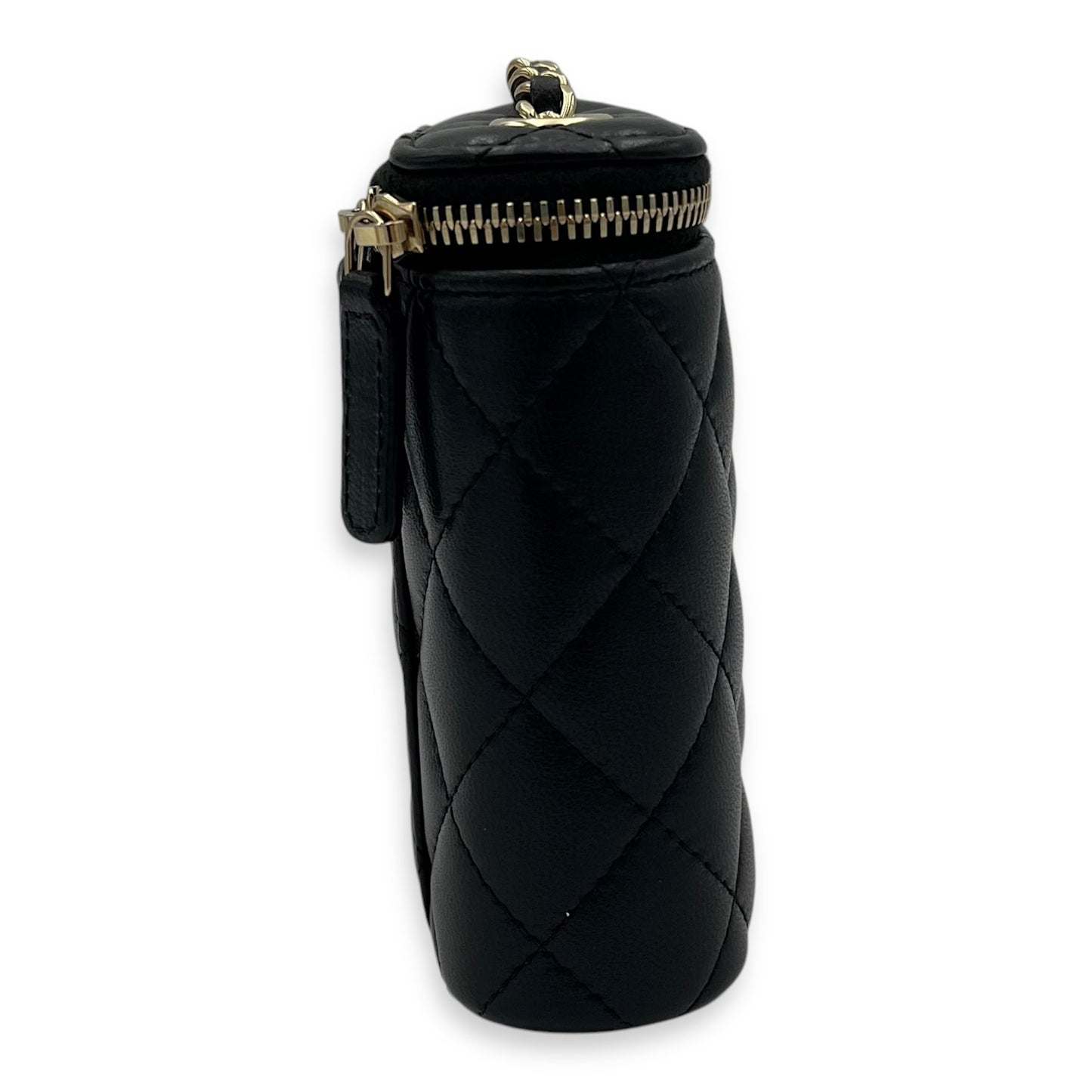 CC Vanity Bag Black in Lambskin, Gold hardware