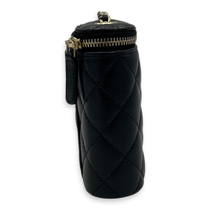 CC Vanity Bag Black in Lambskin, Gold hardware