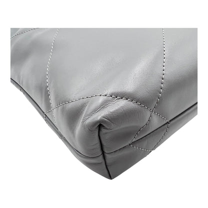 22 Tote Crossbody Bag Mini Grey in Calfskin, Silver hardware