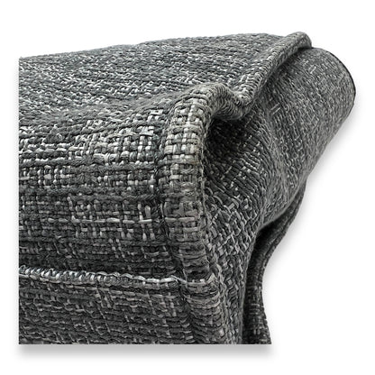 Deauville Tote Bag Medium Grey in Tweed , Silver Hardware