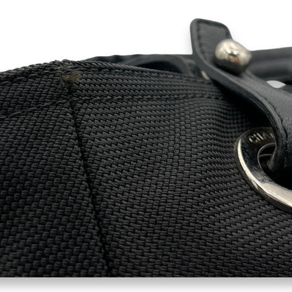 Biarritz Tote Bag Black in Coated Canvas, Silver hardware