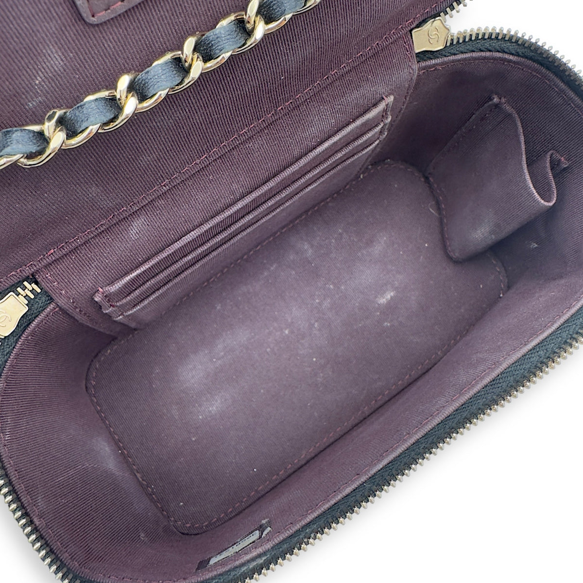 CC Vanity Bag Black in Lambskin, Gold hardware