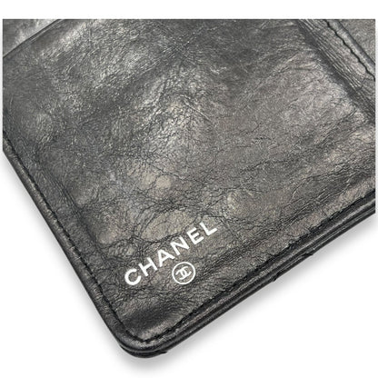Reissue Wallet Black in Calfskin, Ruthenium hardware