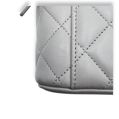 CC Vanity Bag Grey in Lambskin, Gold hardware