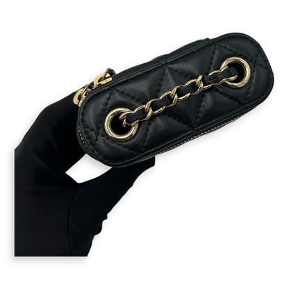 CC Vanity Bag Black in Lambskin, Gold hardware
