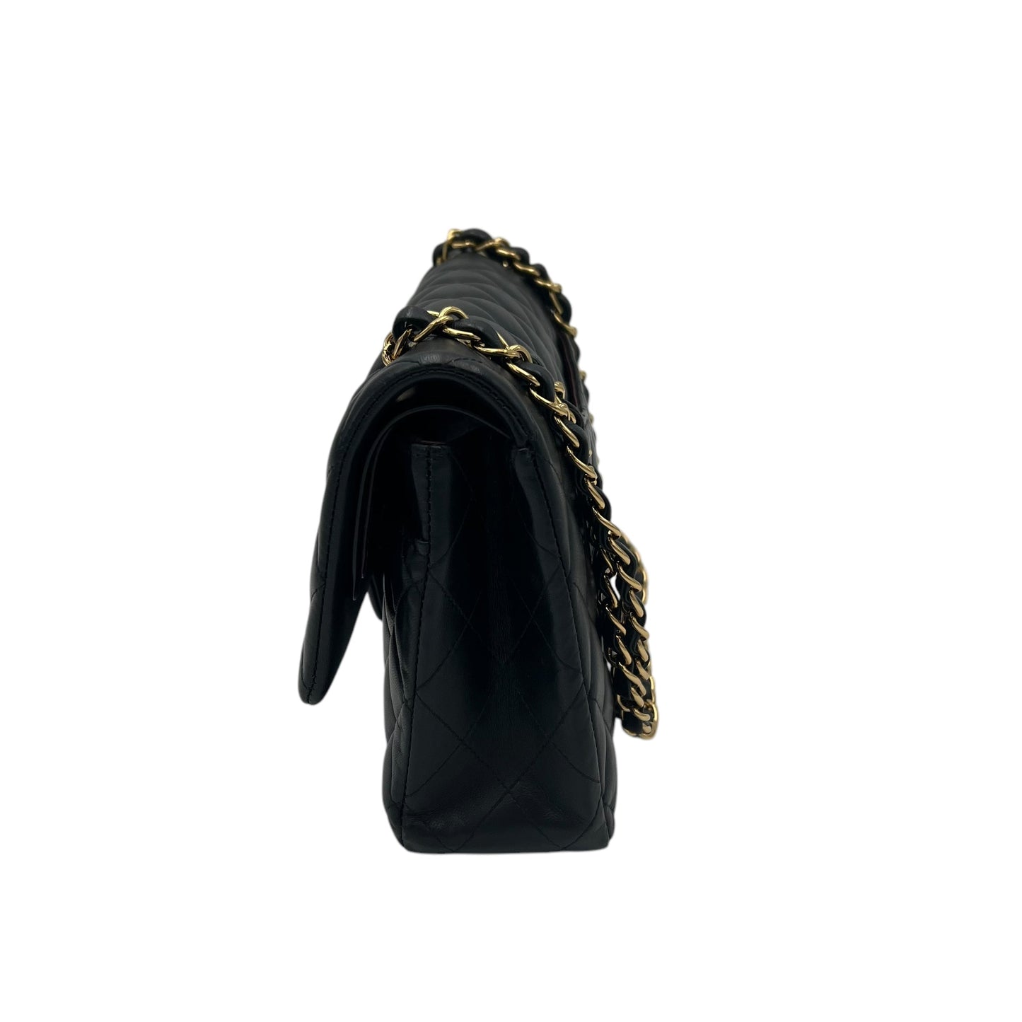 Classic Shoulder Bag Medium Black in Lambskin, Gold hardware
